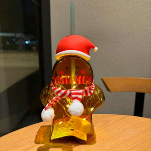 Starbucks Bear Glass Straw Cup.