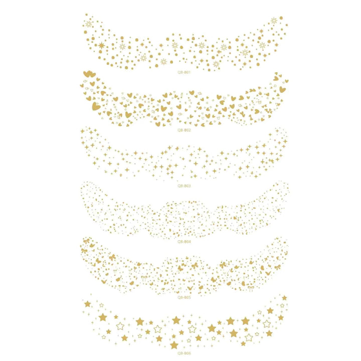 Taylor Swift Freckle Makeup Patches gold star and heart shaped decorative facial stickers set