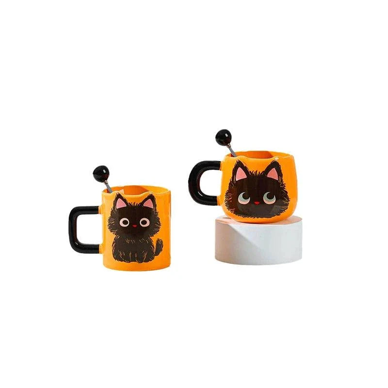 JOJO cat ceramic mug: بجودة عالية كوب سيراميك مميز لعشاق القطة جو جو.