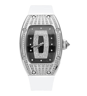 Light luxury niche diamond-encrusted women's watch, tonneau-shaped large dial, gypsophila high-end luxury women's watch brand genuine.