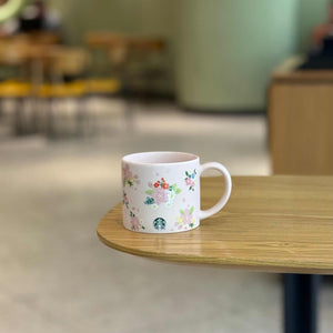 Starbucks cup 2026 spring sequence pattern series national style small fresh ceramic mark stainless steel thermos cup gift box.