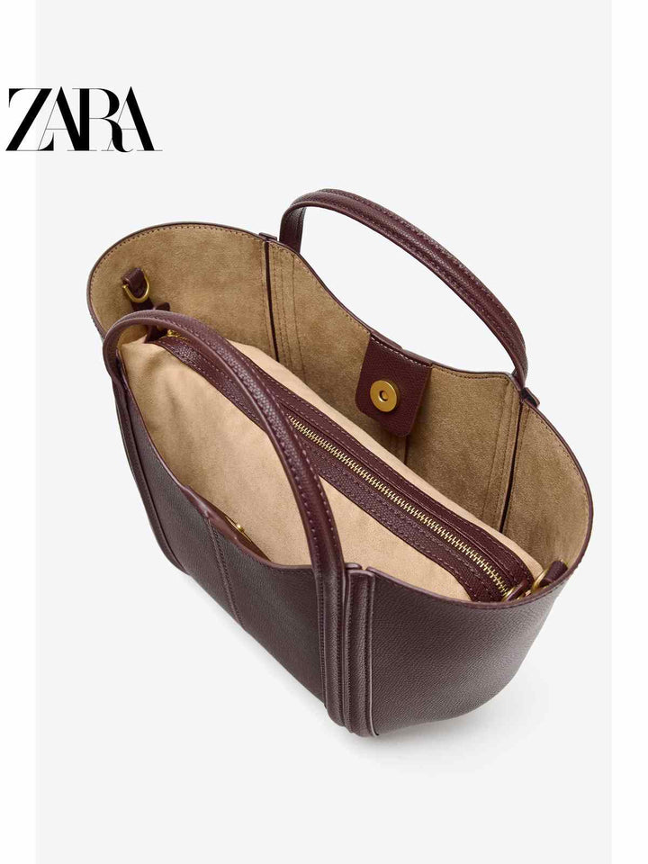 ZARA2025 Autumn New Women's Bag Thread Decoration Mini Casual Handbag Crossbody Bag 6392610 624