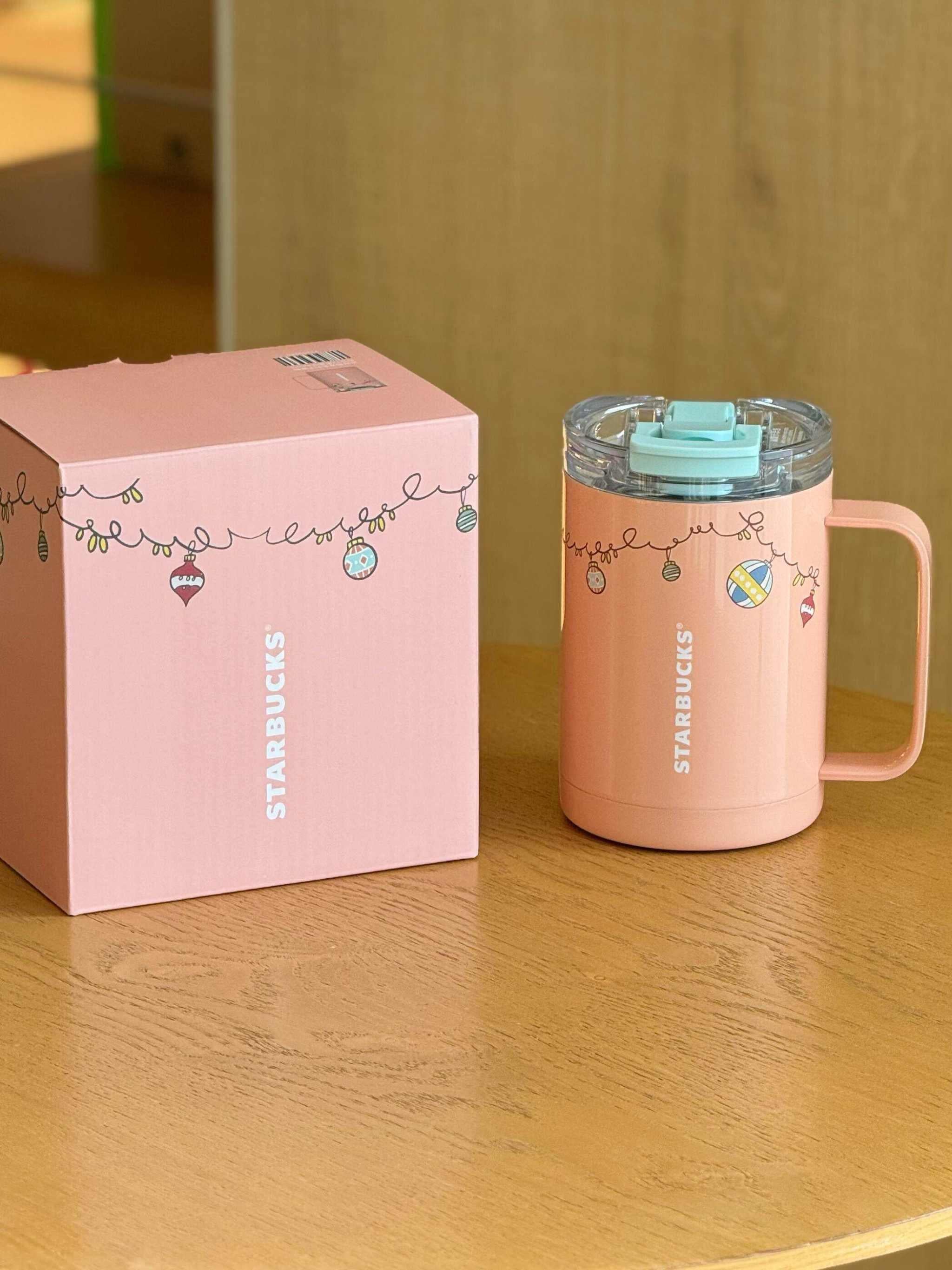 Starbucks Cup 2025 Garden Dance Fresh Handle Portable Office Home Stainless Steel Double Spout Tabletop Cup.
