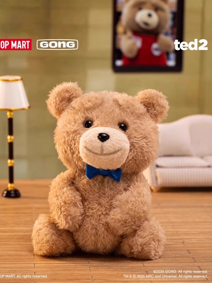 POPMART Genuine Resonance Ted2 Teddy Bear Plush Pendant Blind Box Action Figure Ornament