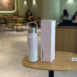 Starbucks Cup 2025 Cherry Blossom Spring Bloom Pink High Value Mark Glass Straw Stainless Steel Insulated Water Cup.