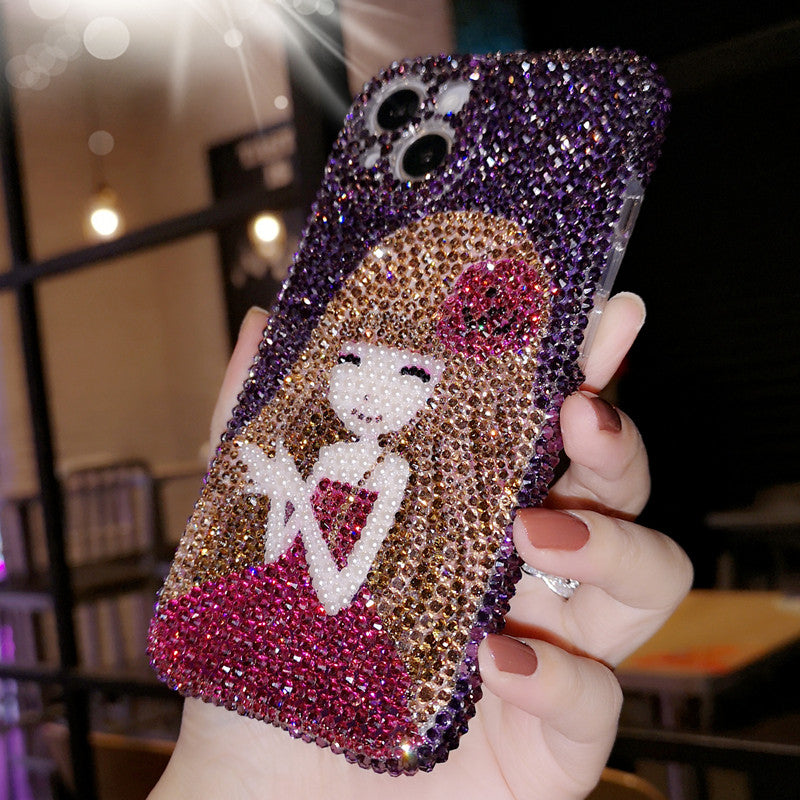 For iPhone 16 Apple Phone Case, Air Premium Luxury Rhinestone