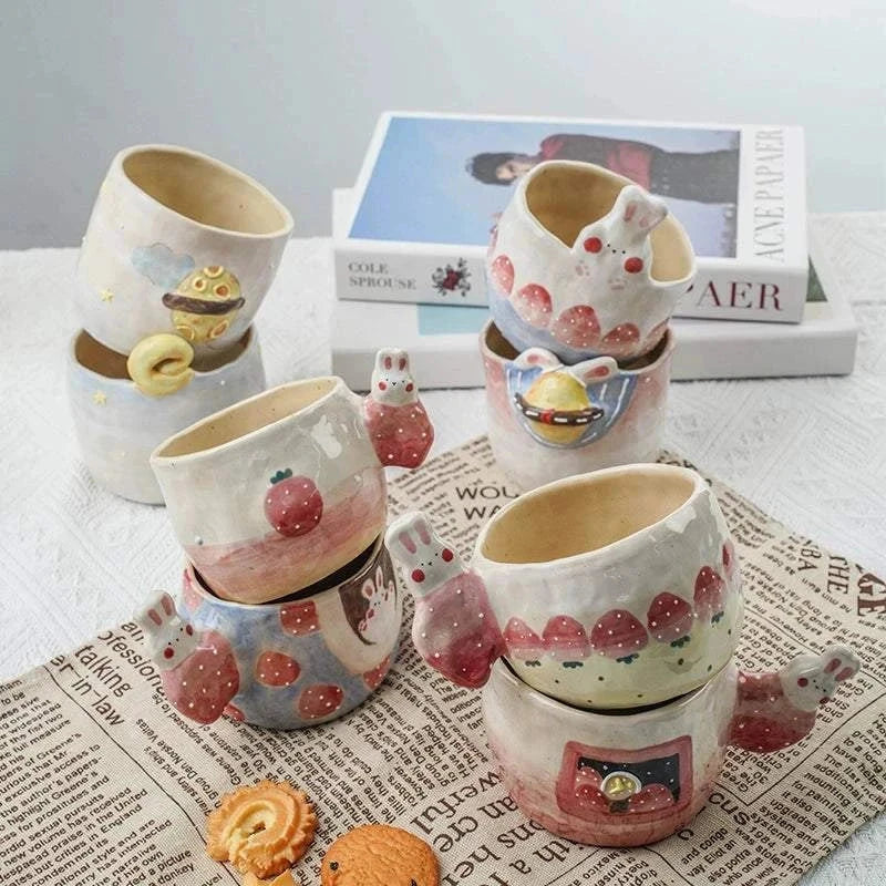JOJO Rabbit. cups home hand-painted.