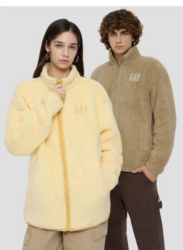 [Cheng Yi endorsement] Gap Men's and Women's Fall 2025 Logo Hug Fleece Zipper Stand Collar Sweatshirt 786538
