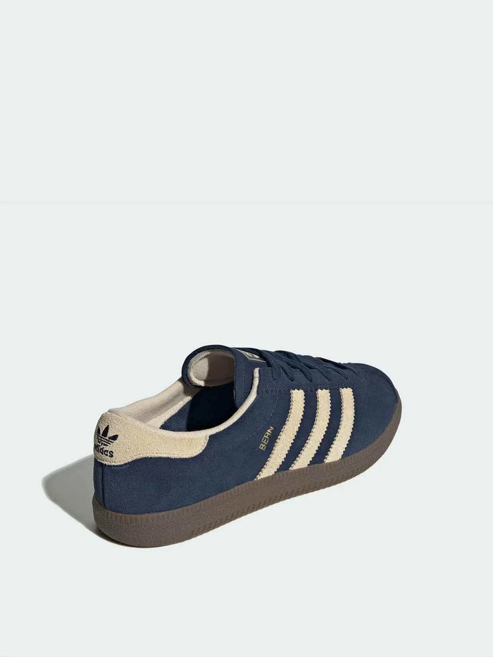 Adidas Official Clover women's navy and beige lightweight athleisure classic sneaker with gum sole
