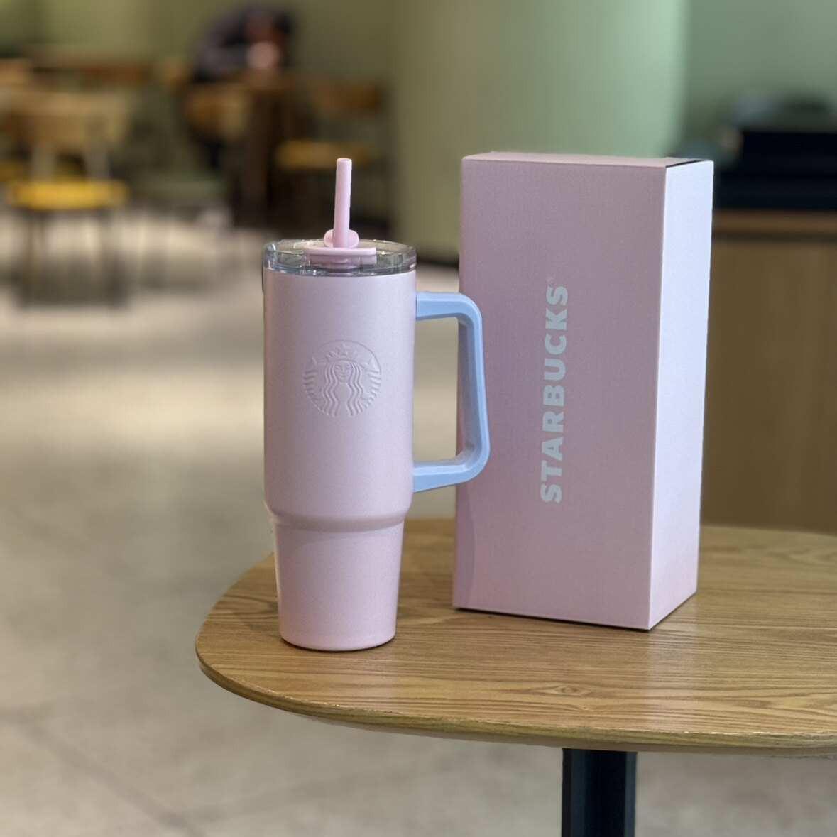 Starbucks Cup 2025 Cherry Blossom Spring Bloom Pink High Value Mark Glass Straw Stainless Steel Insulated Water Cup.