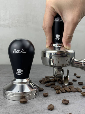 EP espressopart Devil Skull Professional Espresso Powder Hammer Press Filled 58.35 Stainless Steel