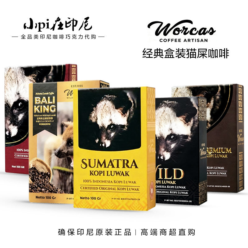 قهوة Kopi Luwak الإندونيسية من Worcas أصلي 100%