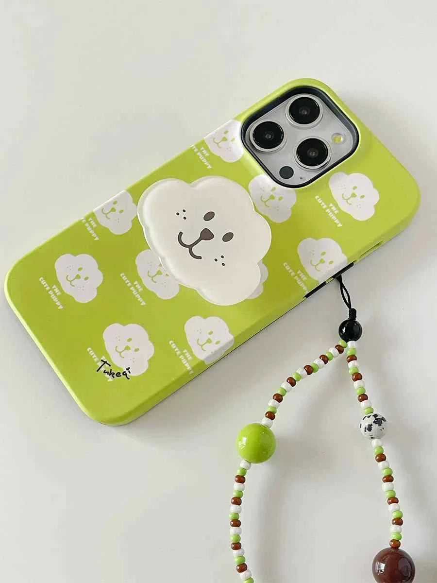 Rabbit can seven original handmade beaded lanyard high-end sense series original mobile phone chain camera with chain ins.