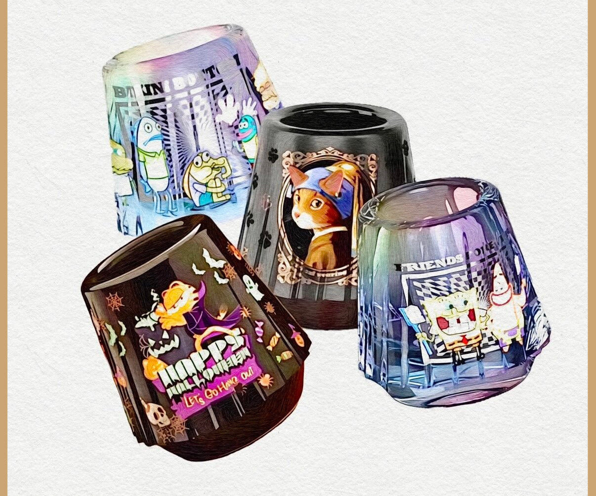 Cocinare SpongeBob SquarePants 25th Anniversary Crystal Glass Blind Box Coffee Tasting Cup 9 gift boxes