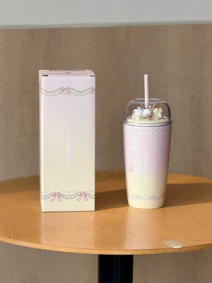 Starbucks Cup 2026 Summer Dessert Party Cute High-Appearance Adult Office Desktop Stainless Steel Straw Cup
