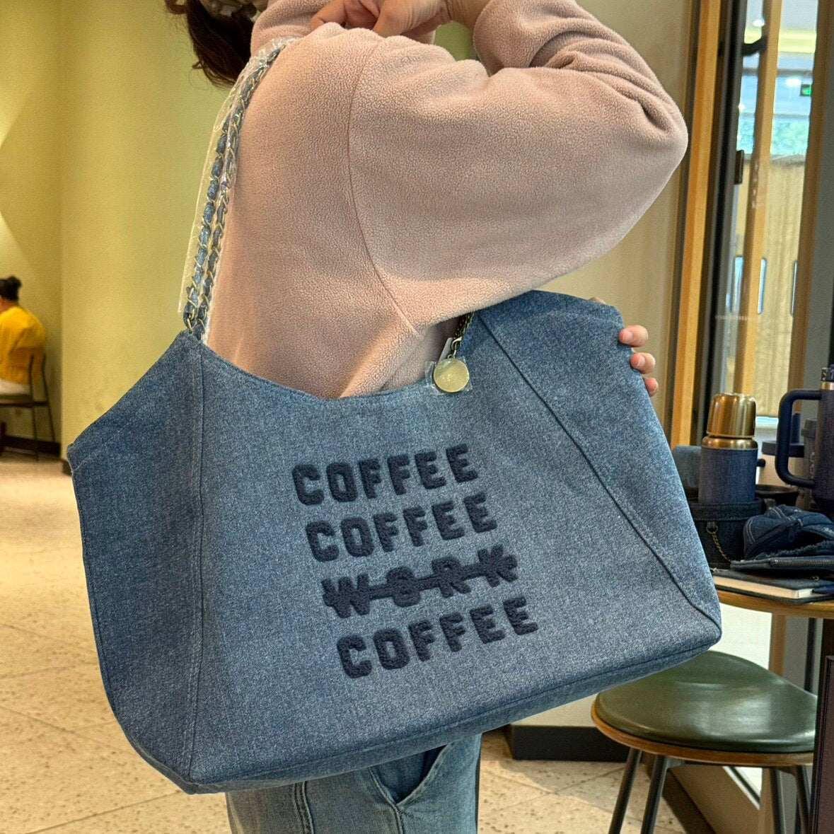 Starbucks Cup Denim Mark Accompanying Stainless Steel.