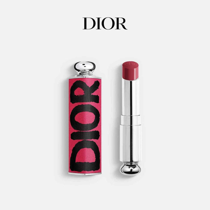 Dior Miss Dior limited edition fall 2025 lipstick with bold pink and silver casing.
