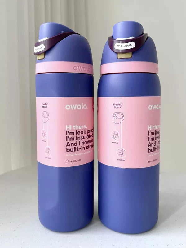 American version original Owala new thermos cup FreeSip double drink lid sports water cup large capacity straw cup handheld