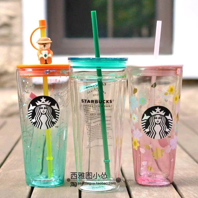 Starbucks Cup  Bear Glass Straw.