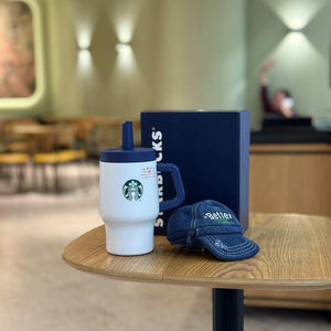 Starbucks Cup Denim Mark Accompanying Stainless Steel.