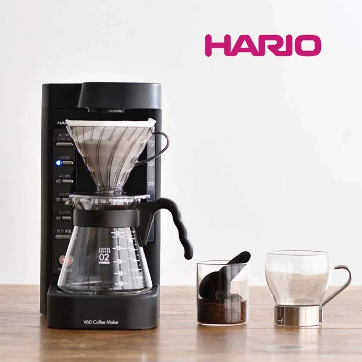 ماكينة قهوة Hario V60 أوتوماتيكية للتحضير بالتقطير - أسود.