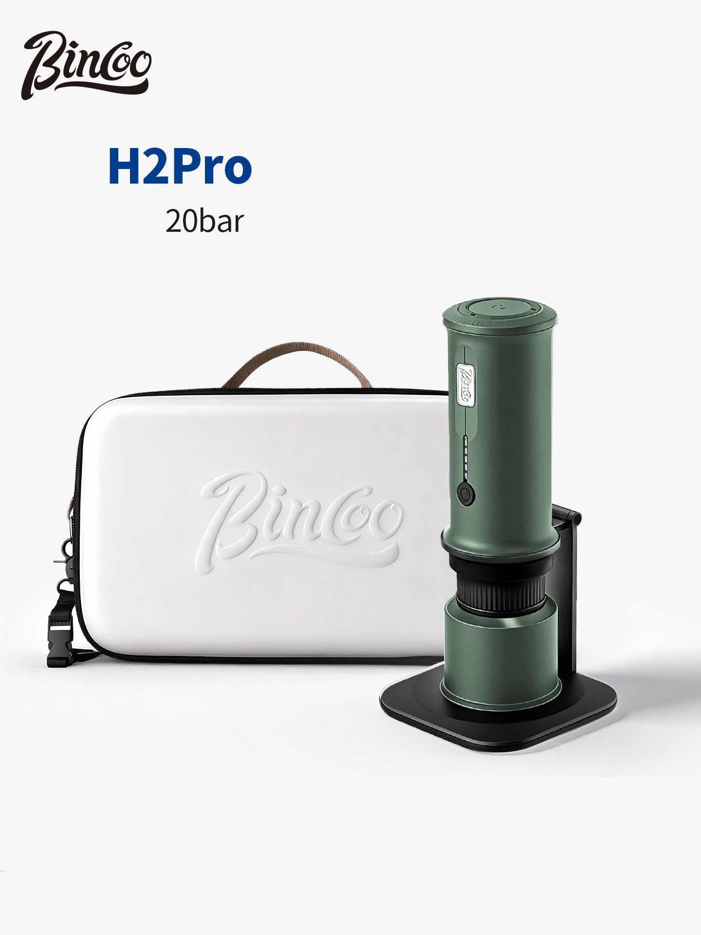 ماكينة قهوة متنقلة Binco H2Pro بضغط 20bar مع حقيبة تخزين