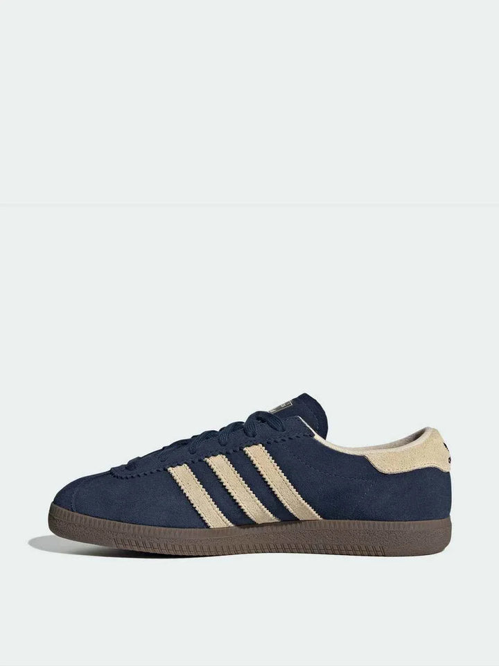 Adidas Official Clover women's navy and beige lightweight athleisure classic sneaker side view
