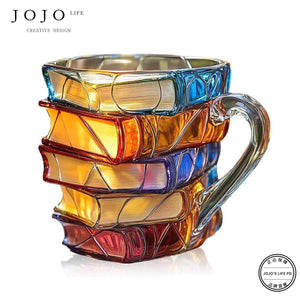 JOJO Painted Book Mug Coffee.