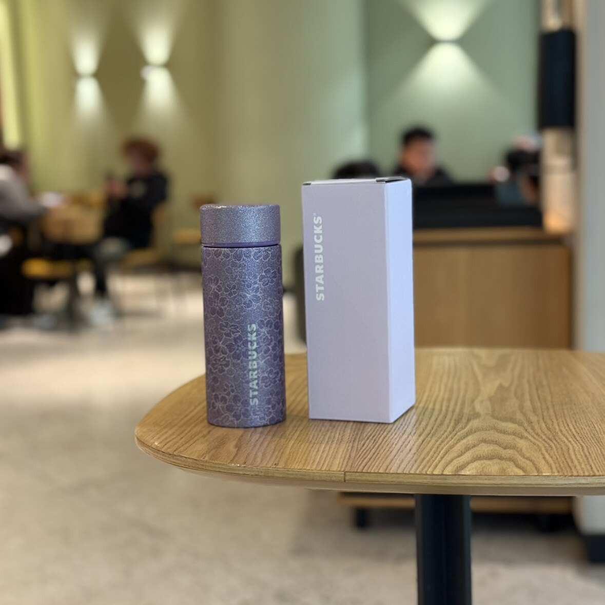 Starbucks cup 2026 spring new product Twilight cherry blossom series high-value glass straw stainless steel thermos cup.
