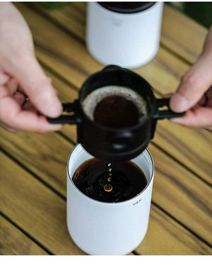 أداة تحضير القهوة الكل في واحد All-in-One Coffee Maker لون أسود.