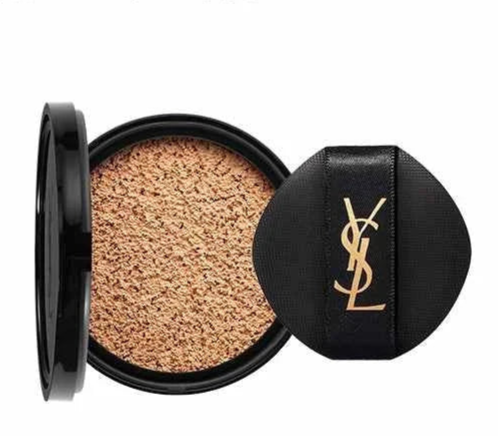 YSL Cushion Foundation refill shade 15 with black compact and gold logo for natural skin tone