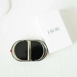 مسكة جوال DIOR بتصميم CD مع مرآة مخفية - أسود.
