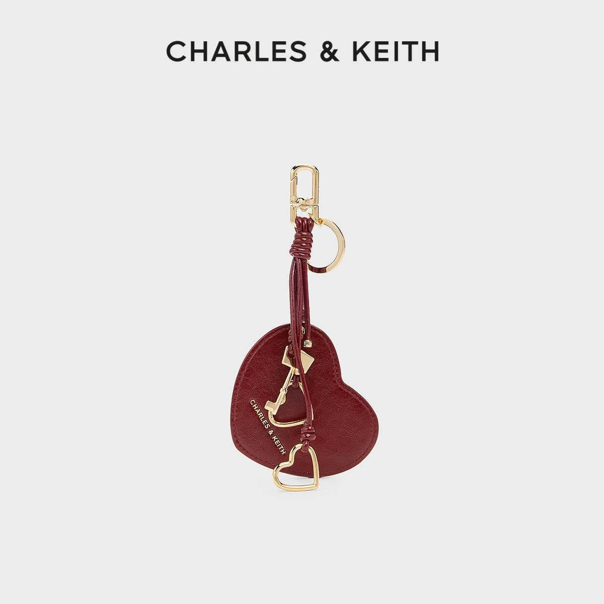 CHARLES &KEITH 26 Heart Bag Pendant Keychain.