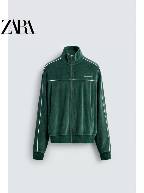 ZARA 2025 Velvet Long Sleeve Sweatshirt