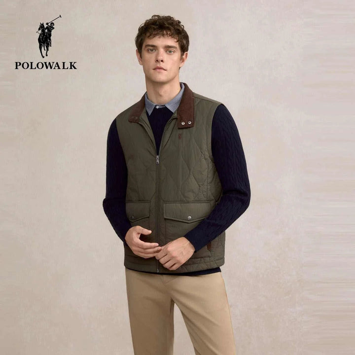 Polowalk فيست مبطّن رجالي لون زيتي أنيق يعكس الفخامة والجودة