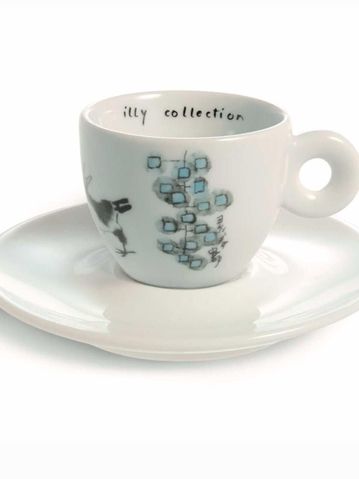 طقم أكواب Espresso من illy collection برسومات فنية.
