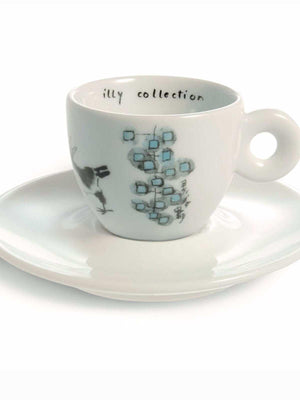 طقم أكواب Espresso من illy collection برسومات فنية.