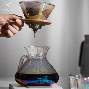 طقم قمع ترشيح زجاجي مع سيرفر Muvna بتصميم عاكس 450ml.
