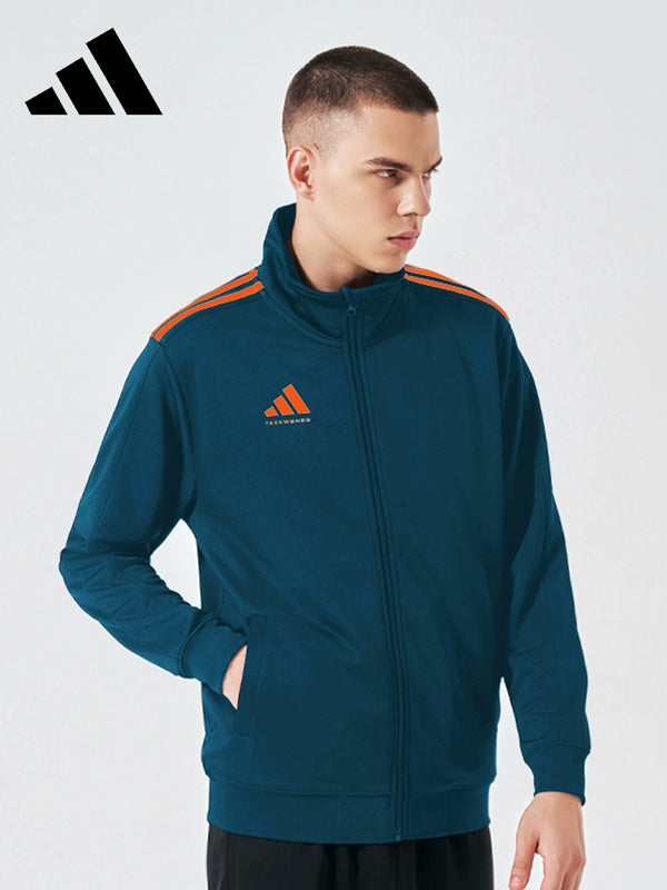 Adidas Sports Jacket Men's and Women's Classic Three-Bar Running Blue Authentic TR90JT-BO