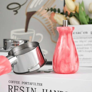 مقبض Portafilter احترافي من Resin وخشب طبيعي.