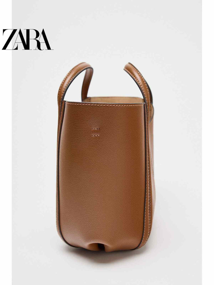 ZARA2025 Summer New Women's Bag Thread Decoration Mini Casual Handbag Crossbody Bag 6332510 709