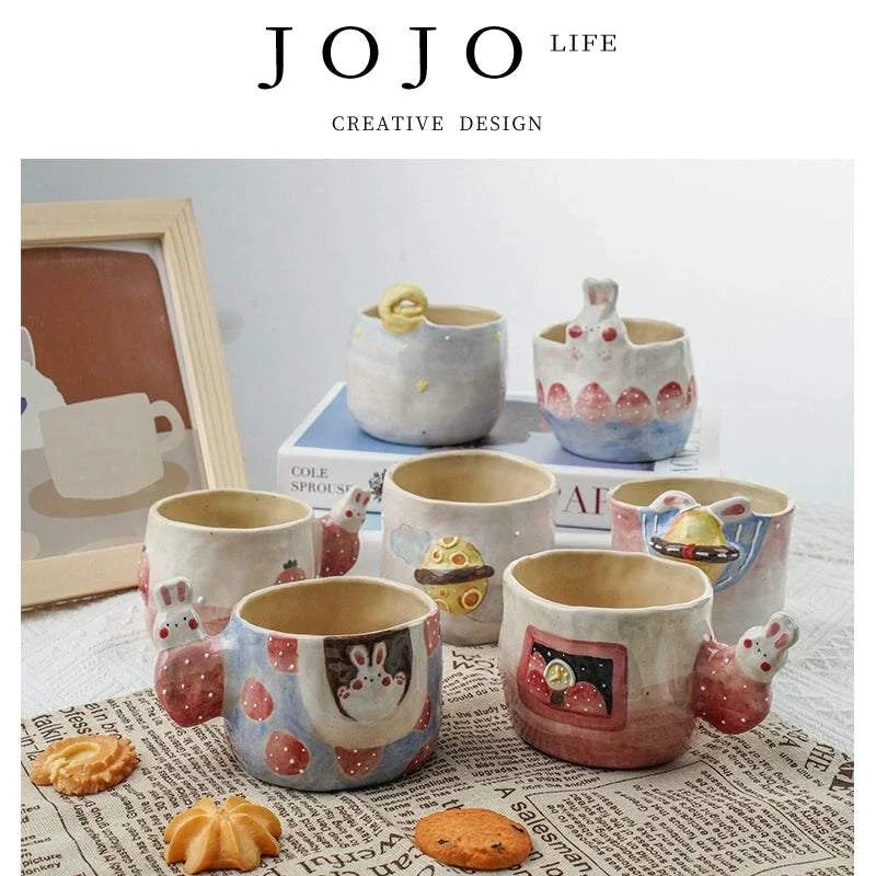JOJO Rabbit. cups home hand-painted.