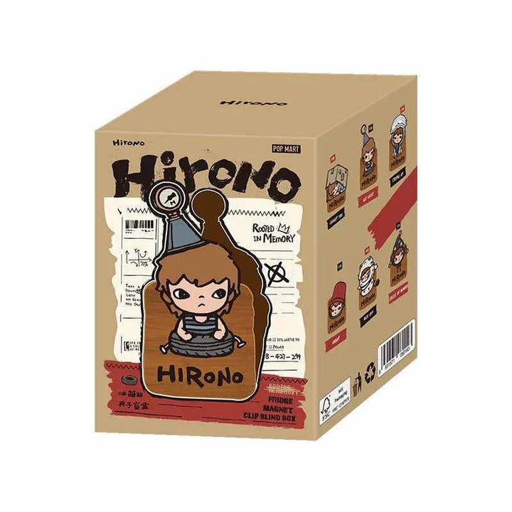 مجموعة مغناطيسات ثلاجة Pop Mart Hirono Echo Series داخل علبة مفاجآت بتصميمات شخصيات Hirono.