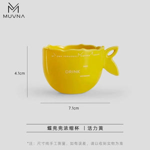 MUVNA Espresso Cup and Saucer Set.