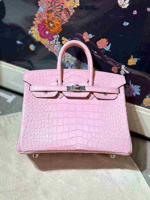 حقيبة فاخرة بتصيم  Birkin - نقشة جلد التمساح - جودة صينية عالية.