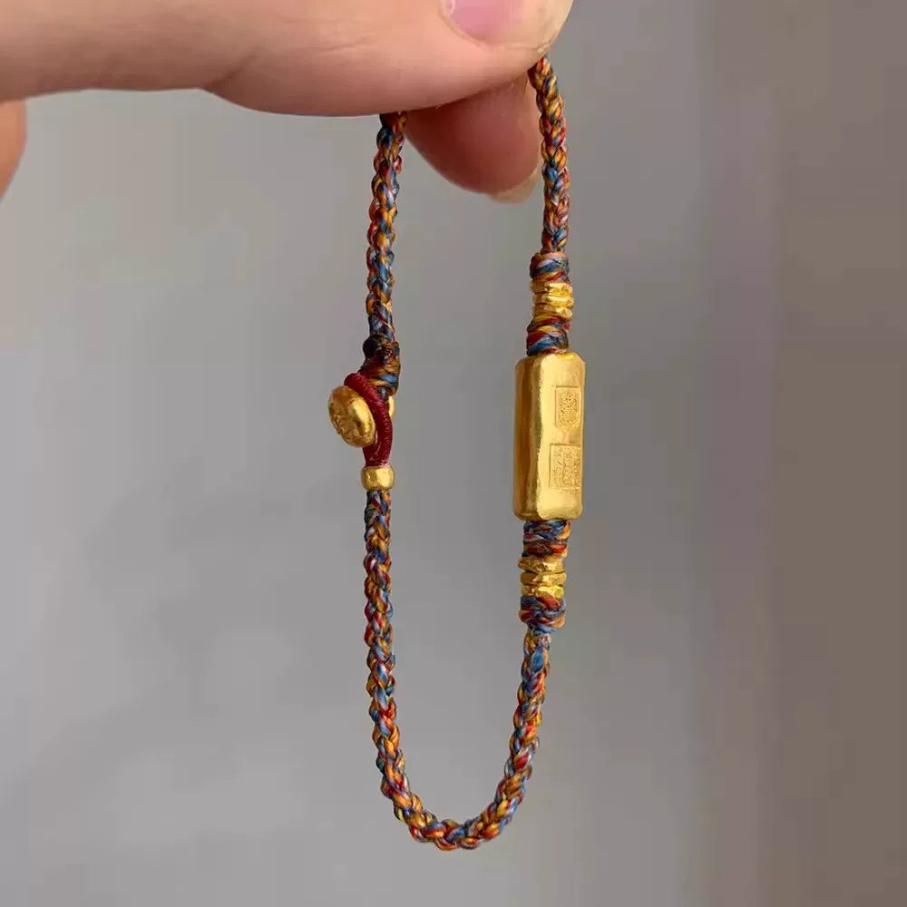 سوار Gold Bar من الخيوط الملونة الفاخرة.