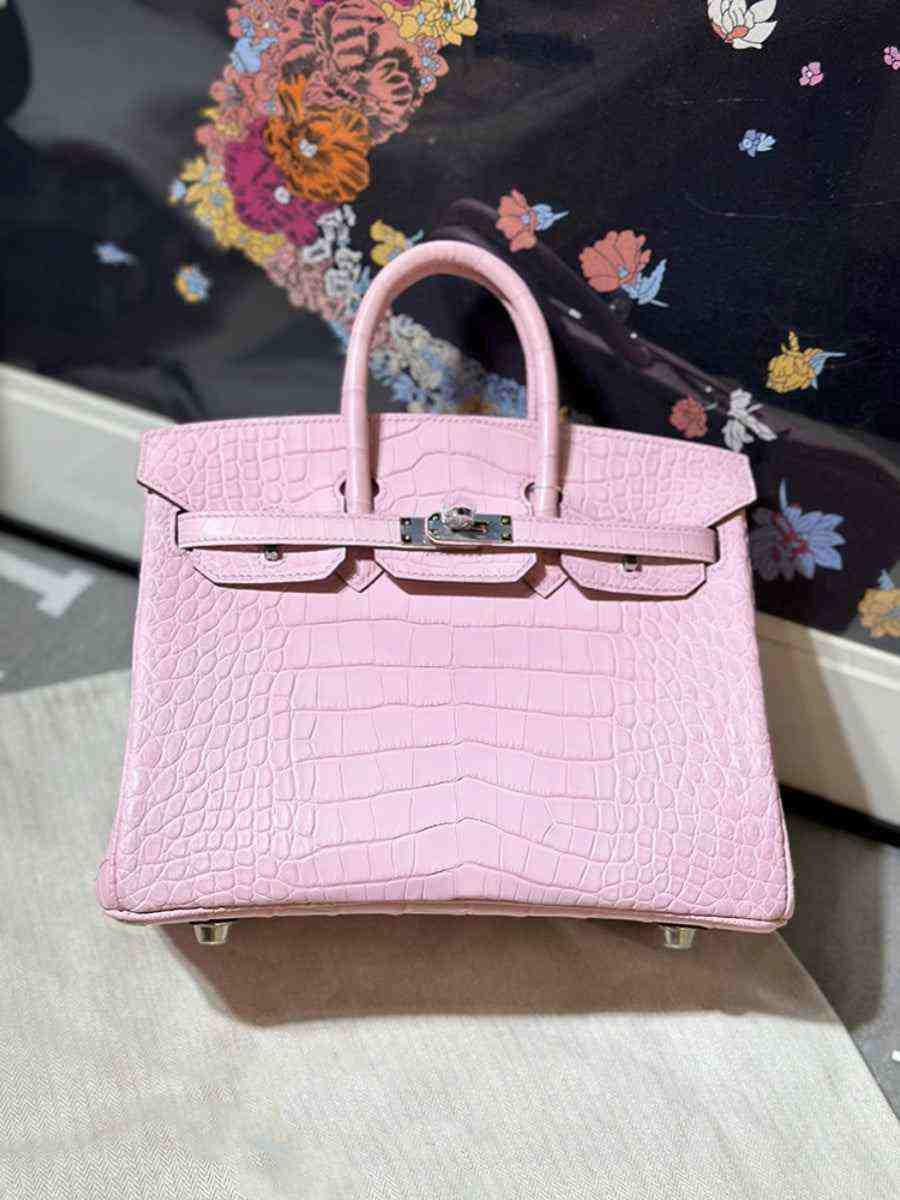حقيبة فاخرة بتصيم  Birkin - نقشة جلد التمساح - جودة صينية عالية.