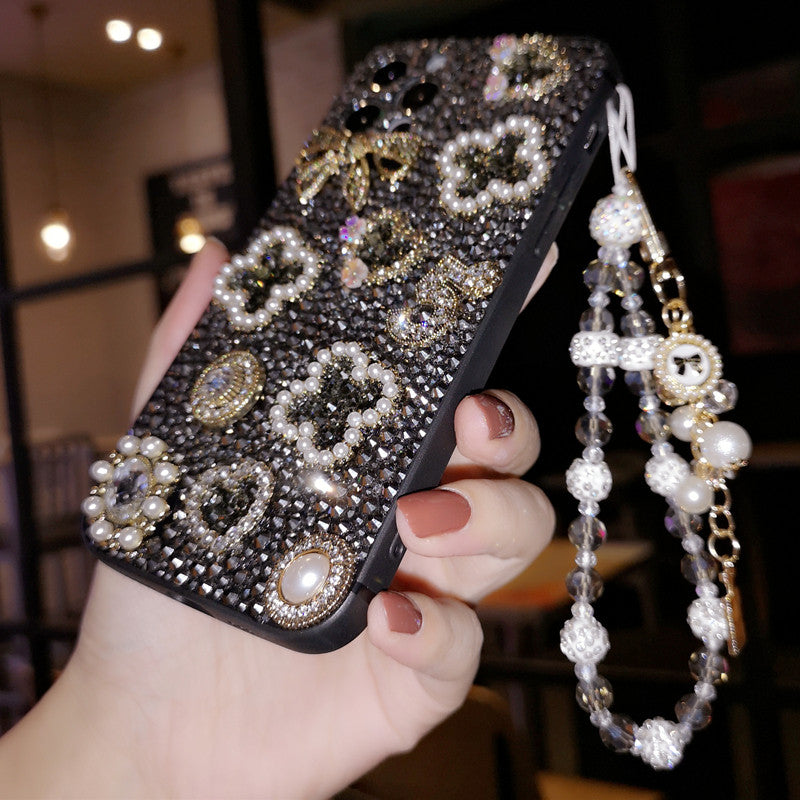 For iPhone 17 Pro Max, Apple 16 Pro phone case, Air high-end luxury rhinestone, 15 Plus protective case, 14 all-inclusive drop-proof, 13 personality trendy women