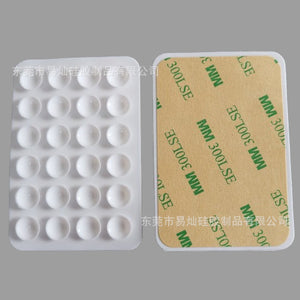 24pcs silicone suction cups black simple suction cups sticker non-slip phone case portable removable mobile phone holder square.