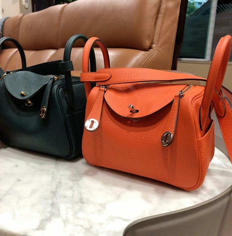حقيبة يد نسائية جلدية فاخرة باللون البرتقالي Luxury Bags